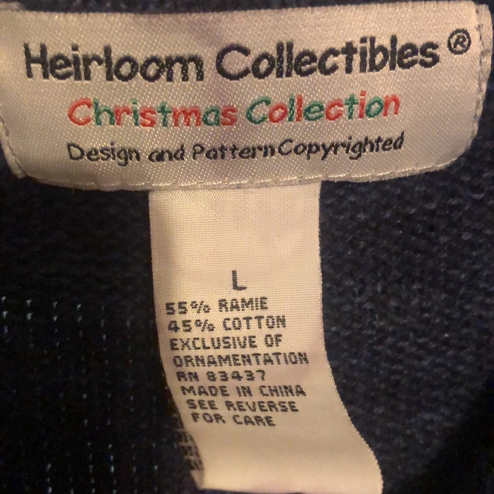 Heirloom Christmas VTG rare Y2k festive embroidered collection sweater vest - Picture 5 of 9